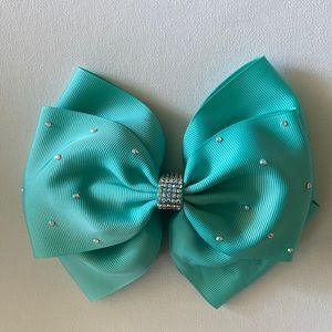 Teal girl hair bow